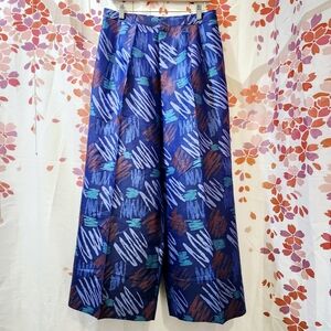 Vintage abstract wide leg pants